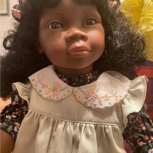 Heidi OTT “RARE” stand included Adorable Doll with Embroidered Collar